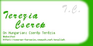 terezia cserep business card
